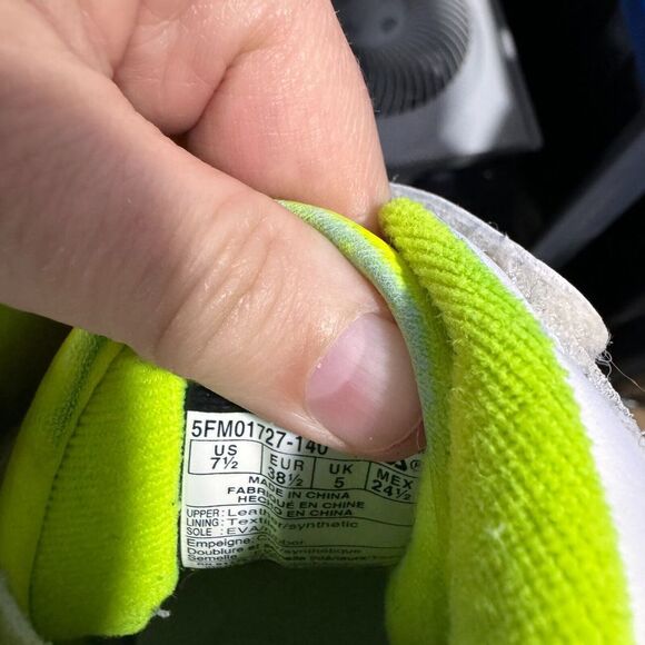 Women's Fila F-13 White | Lime Green | Hot Pink Sneakers size 7.5 - Picture 8 of 9